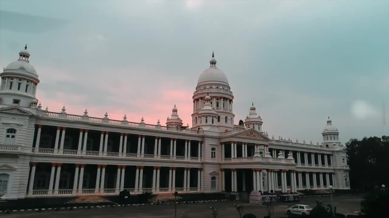 Drone Captures Aerial And Scenic Beauty Of Famous Palace In Karnataka, India