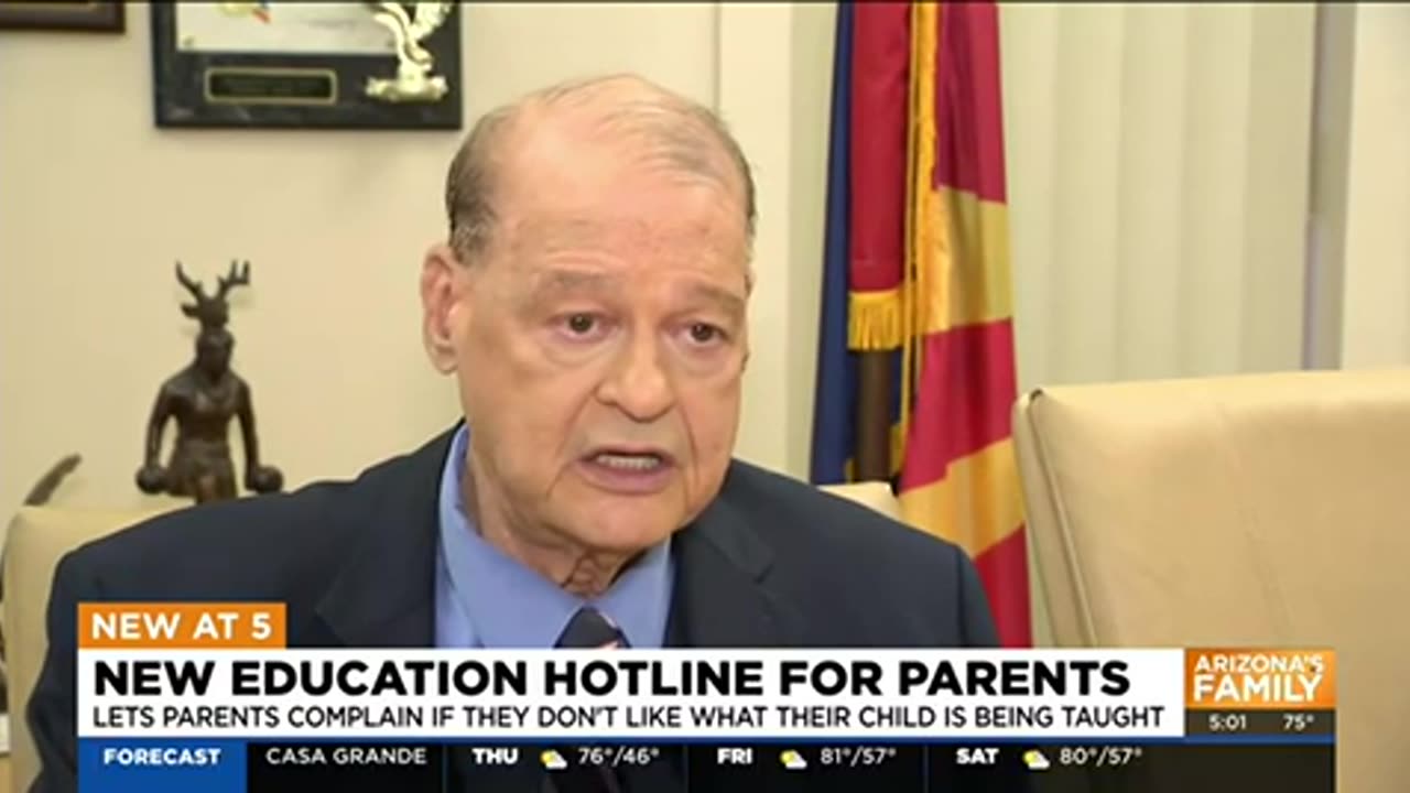 ARIZONA - NEW HOTLINE GIVES PARENTS ABILITY TO REPORT ON TEACHERS GIVING “INAPPROPRIATE LESSONS”