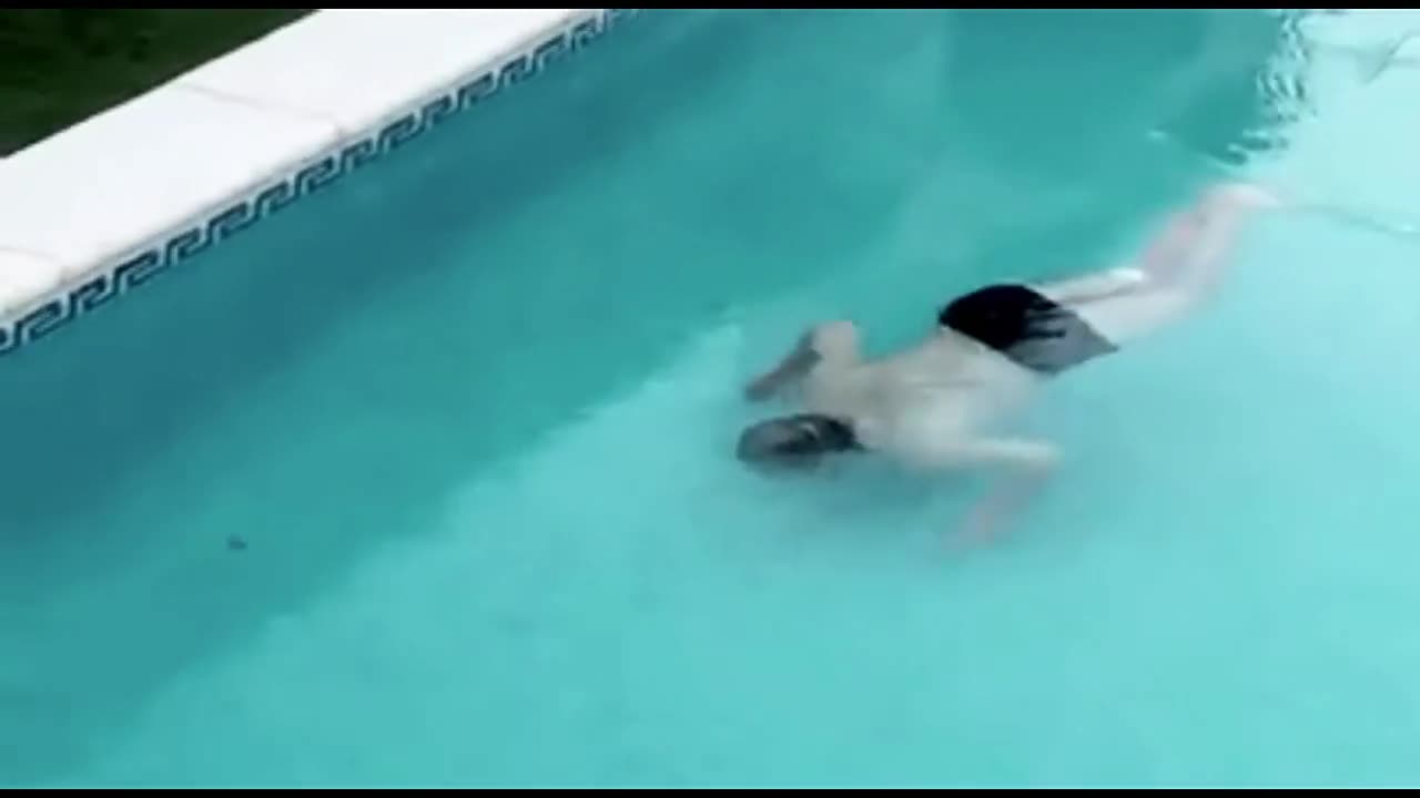 COMÉDIA - Ignorante nadando na piscina com camada de gelo