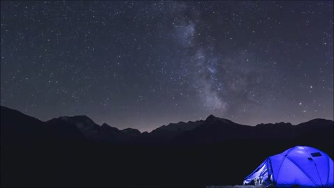 Calm and Amazing Night Sky Video