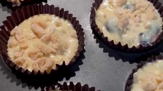 Blueberry white chocolate muffins