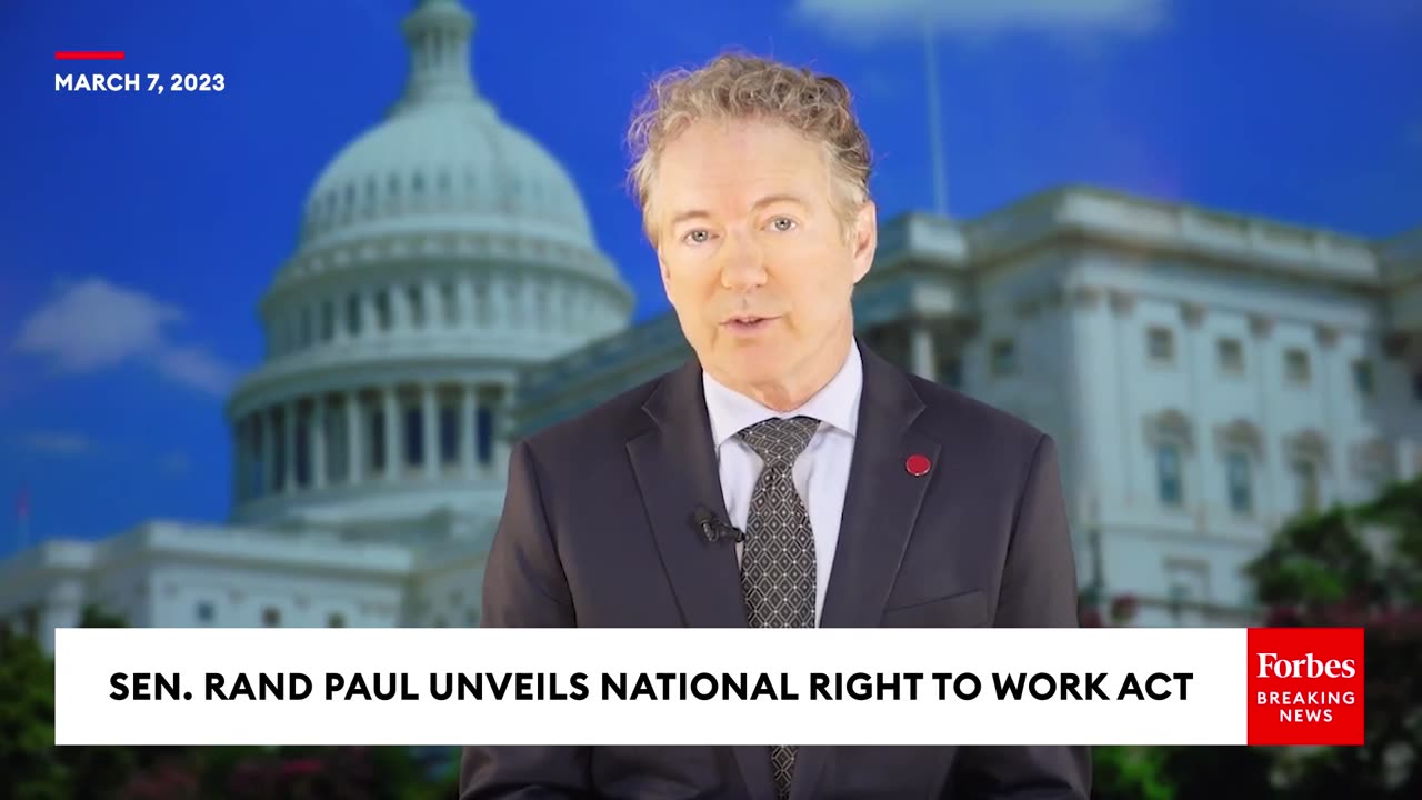 JUST IN- Rand Paul Unveils Legislation To Cut The Power Of Unions