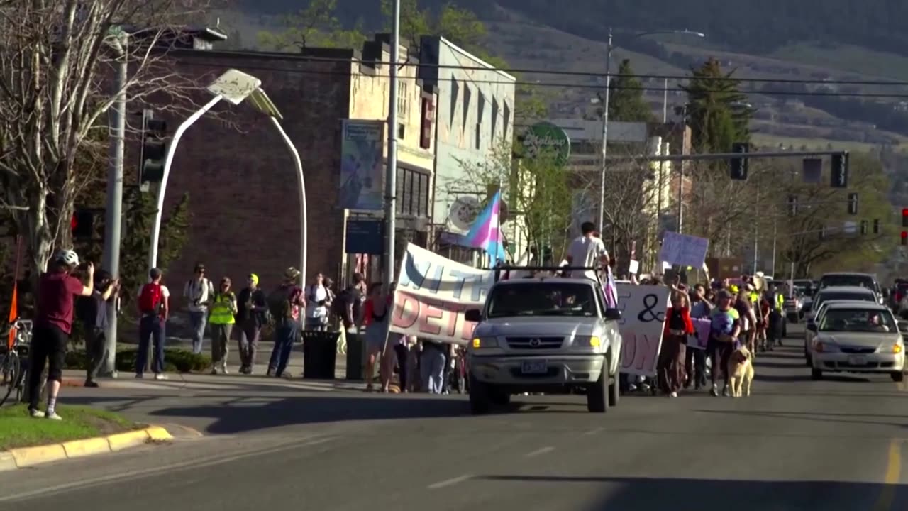 Protesters march for silenced transgender legislator