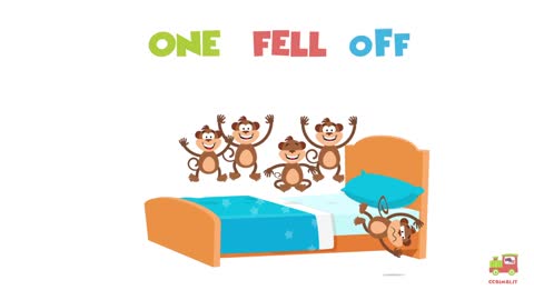 Five Little Monkeys Jumping on the Bed 🐵 English Nursery Rhymes