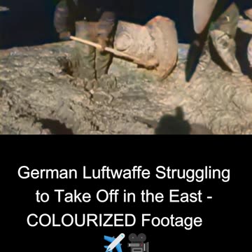 German Luftwaffe Struggling to Take Off in the East - COLOURIZED Footage 🇩🇪✈️🎥