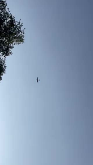 Airplane in Edmonton sky