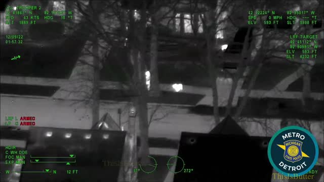 Suspect arrested when he pointed a laser at a police helicopter