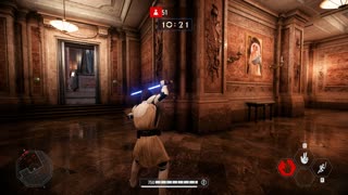 SWBF2 2017: Arcade Onslaught Obi Wan Kenobi Naboo: Throne Room Gameplay