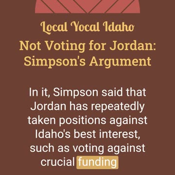 Not Voting for Jordan: Mike Simpson's Argument