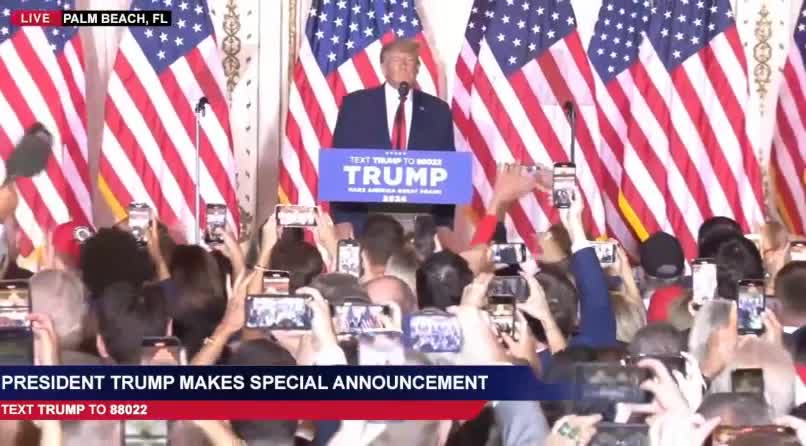 Trump announces he will run for president in 2024.