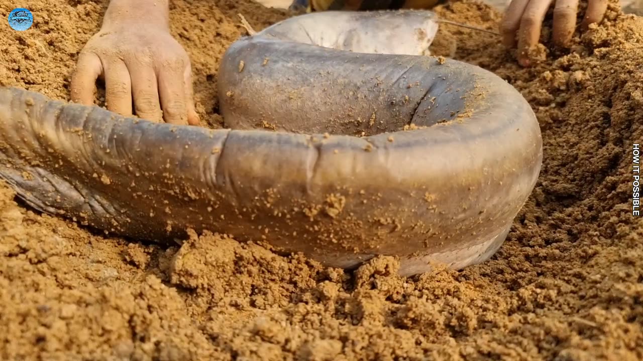 Amazing Fishing Video River Sand Hole Underground #fish #video