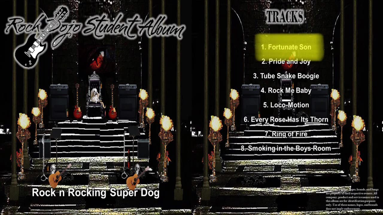 RockDojoStudentAlbum#5 “RockNRockingSuperDog”: Fortunate (CCR cover) Track 1