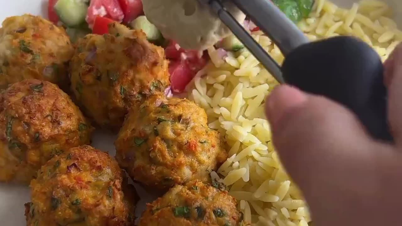 "Spice Up Your Game with Fiery Harissa Chicken Meatballs: A Flavorful Twist on a Classic Favorite!"