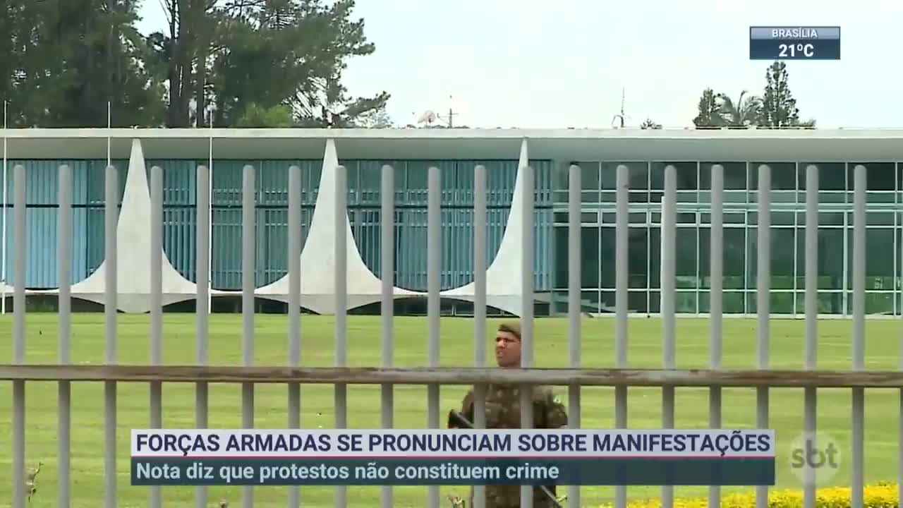 Forças Armadas condenam excessos em manifestações | SBT Brasil (11/11/22)
