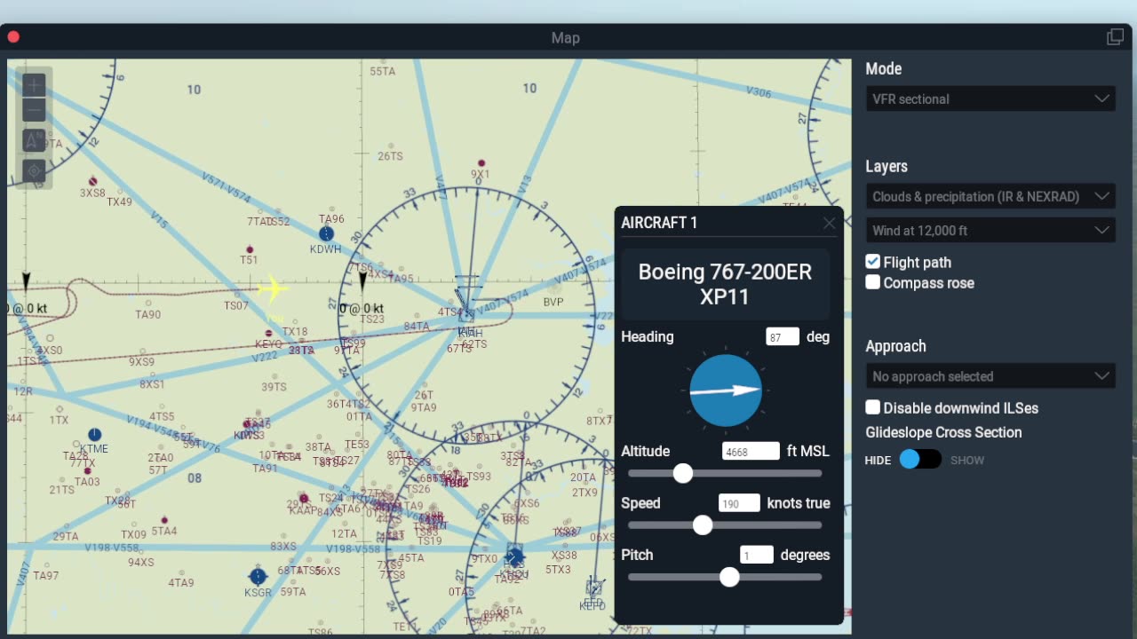 testing some Avionics in the Boeing 767-200 - UPS livery - KIAH ILS -