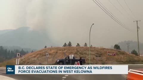 B.C declares state of emergency as wildfires force evacuation in west Kelowna