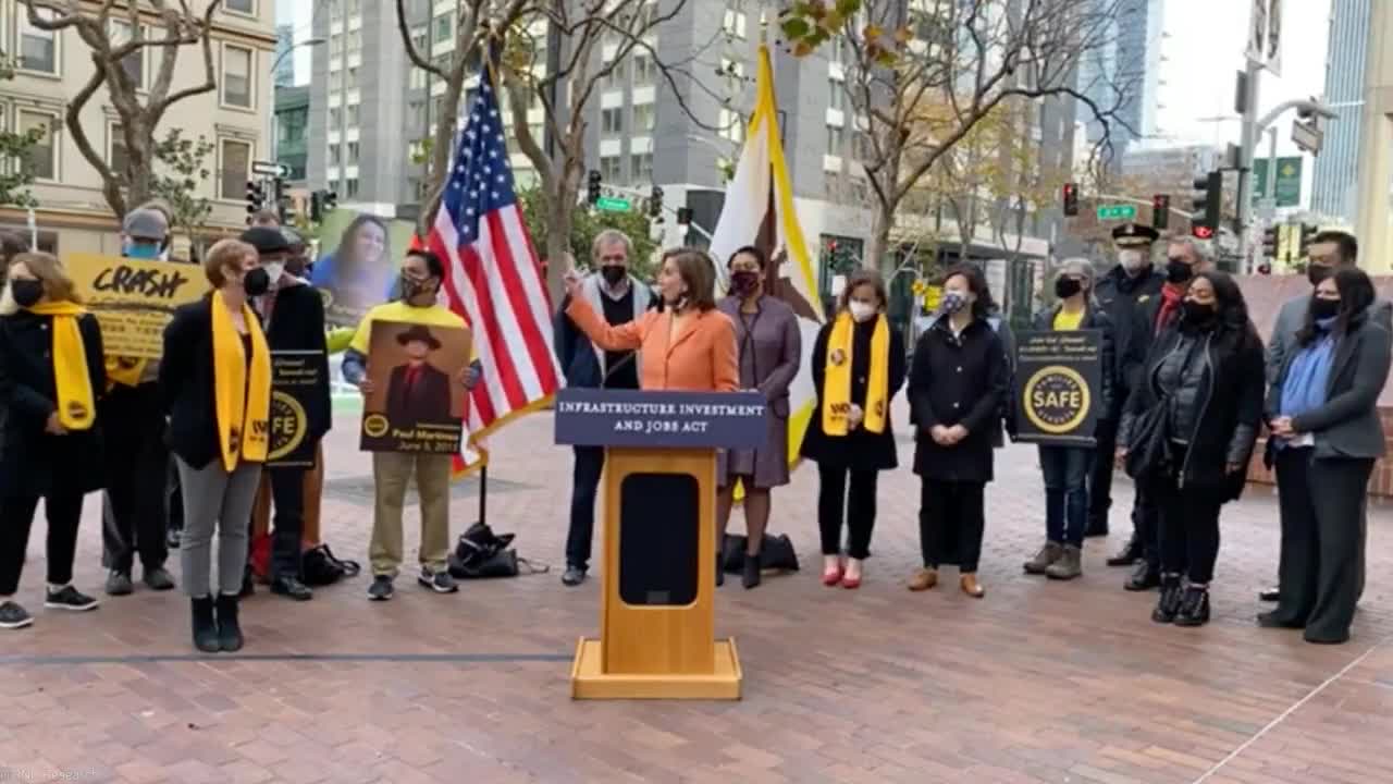 Protester Interrupts Pelosi in San Francisco, Shouts "Let's Go Brandon!"