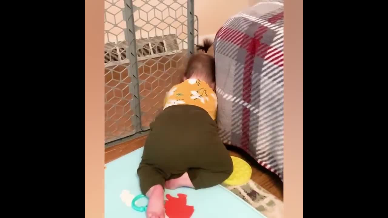 Babies learning to crawl and babble