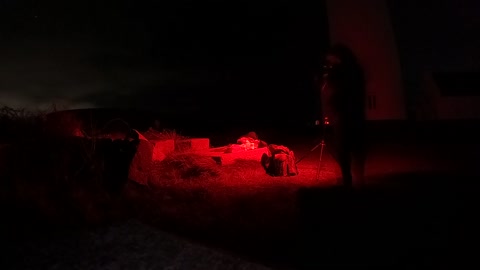 Night lapse at a medieval castle on the coast . GoPro