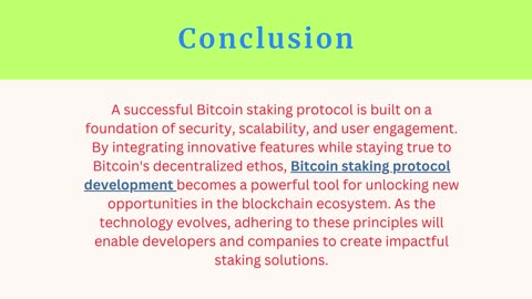 Key Components of a Successful Bitcoin Staking Protocol