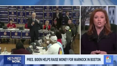 PRES. BIDEN HELPS RAISE MONEY FOR WARNOCK IN BOSTON