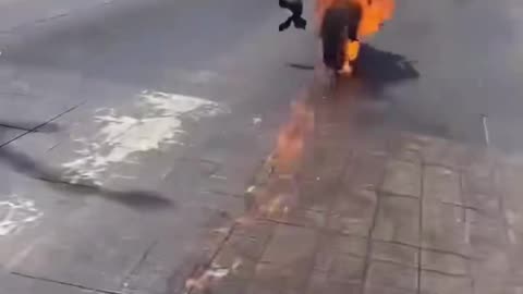 The Fire On Motorcycle