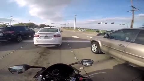 Motocycle rider car surf
