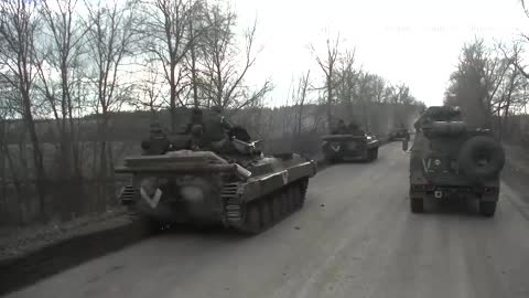 Russia releases video said to show convoy on move in Ukraine