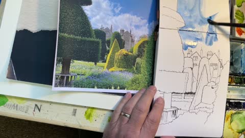 LEVENS HALL watercolour stage HD-7