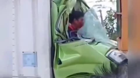 Pancaked Truck Driver Saved