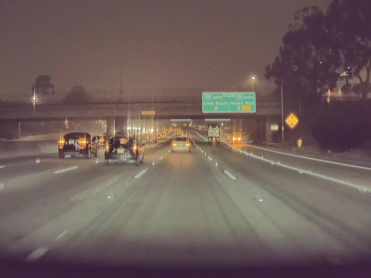 Honda Civic Takes Flight on Freeway