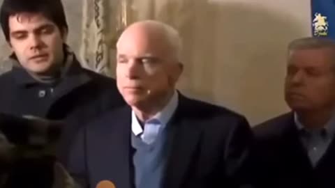 Scumbag puppet gram in Ukraine with “No Name” McCain