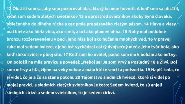 Poznanie Biblie - (163) - Kniha Zjavenia, IX (Syn človeka, III)