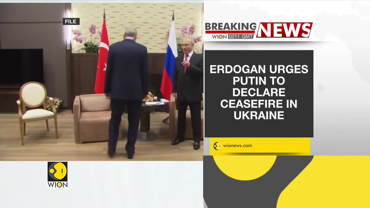 Breaking News Erdogan urges puting to declare in Ukraine.