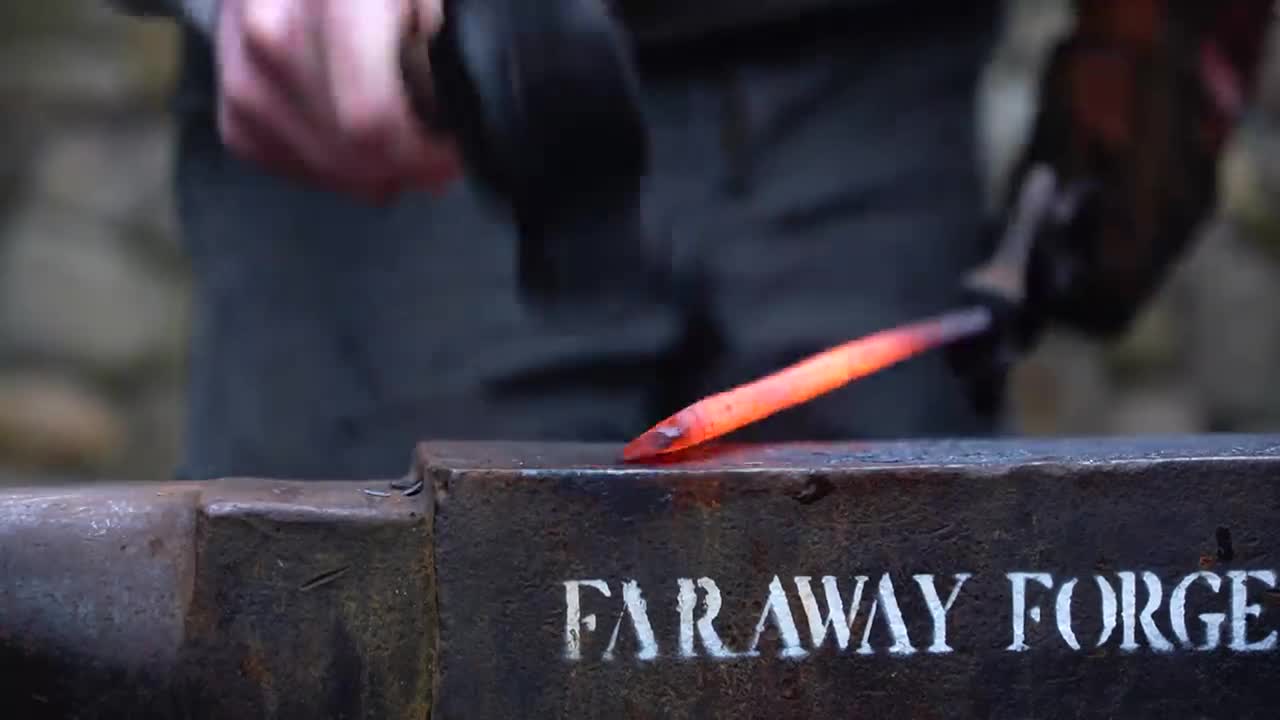 Damascus Steel Japanese Tanto from Chainsaw Chain6
