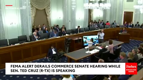 LAUGHTER REPEATEDLY BREAKS OUT AS FEMA ALERTS KEEP INTERRUPTING TED CRUZ DURING SENATE HEARING