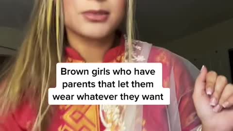 Brown girls, their parents let them wear whatever they want