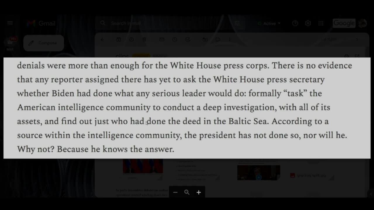 Hersh Asks Why Biden Hasn't Requested A Deep Investigation Into The Nordstream Explosion