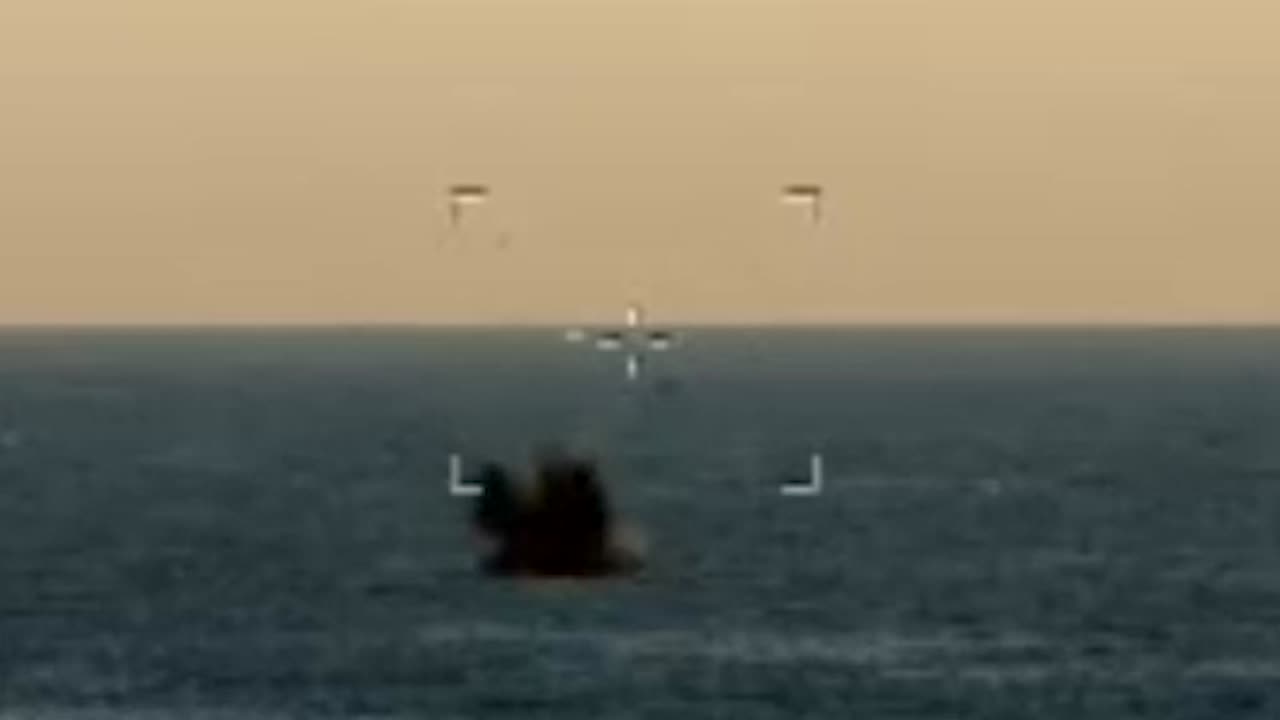 Footage of What the Russians Say is a Ukrainian Jet-Ski Borne Kamikaze Surface Drone