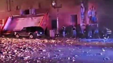 During a concert the roof came down