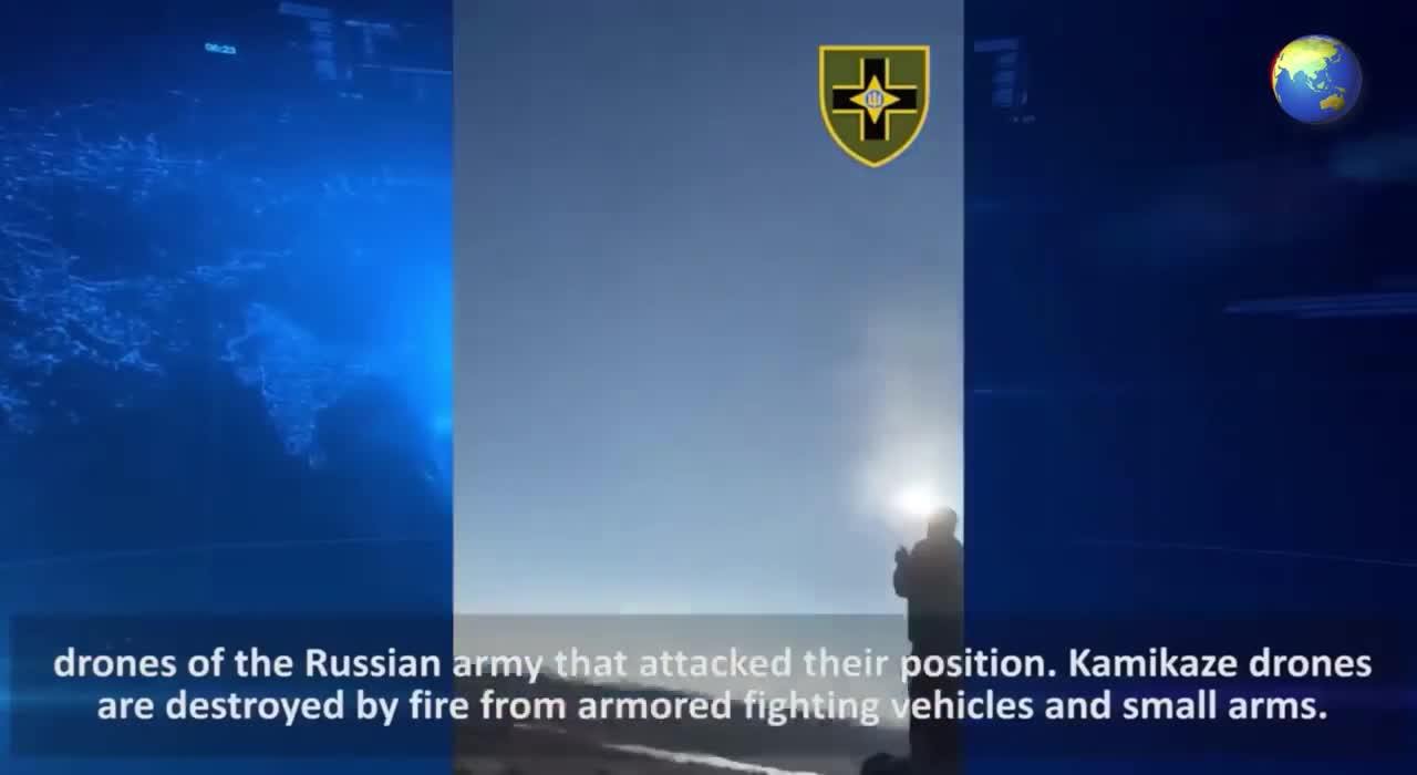 Ukrainian soldiers succeeded in detonating a kamikaze plane in the air