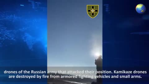 Ukrainian soldiers succeeded in detonating a kamikaze plane in the air