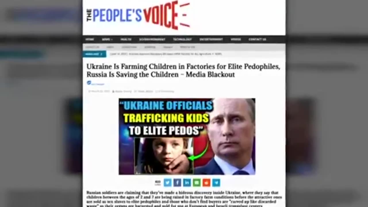 WHISTLEBLOWER - UKRAINE IS HARVESTING CHILDREN IN ADRENOCHROME LABS FOR VIP ELITES