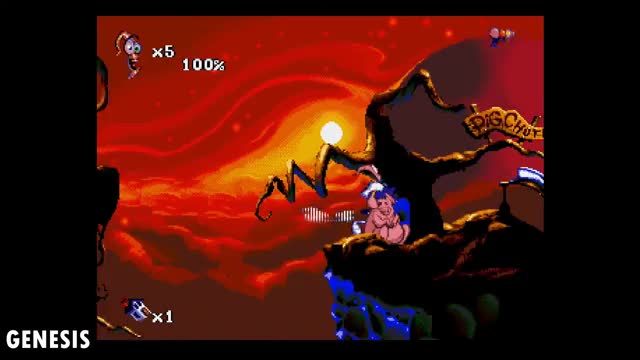 Sega Genesis Vs Sega Saturn - Earthworm Jim 2_Cut