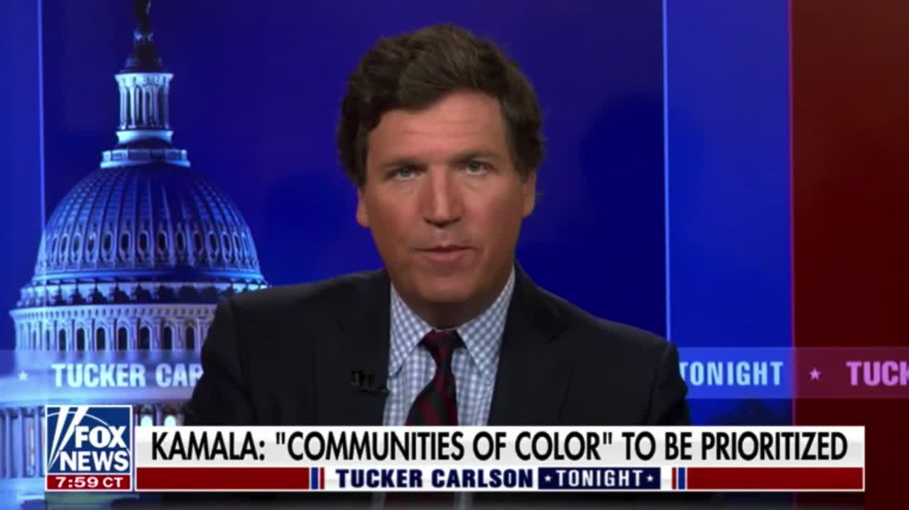 Tucker Shreds Kamala's Immoral Stance On Race Based Relief - How About Rewarding Good Behavior?