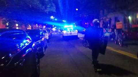 Protest New York City Manhattan America USA Night Time