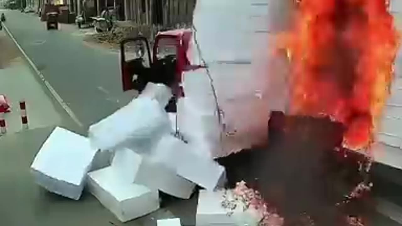 Some flammable materials get a fire