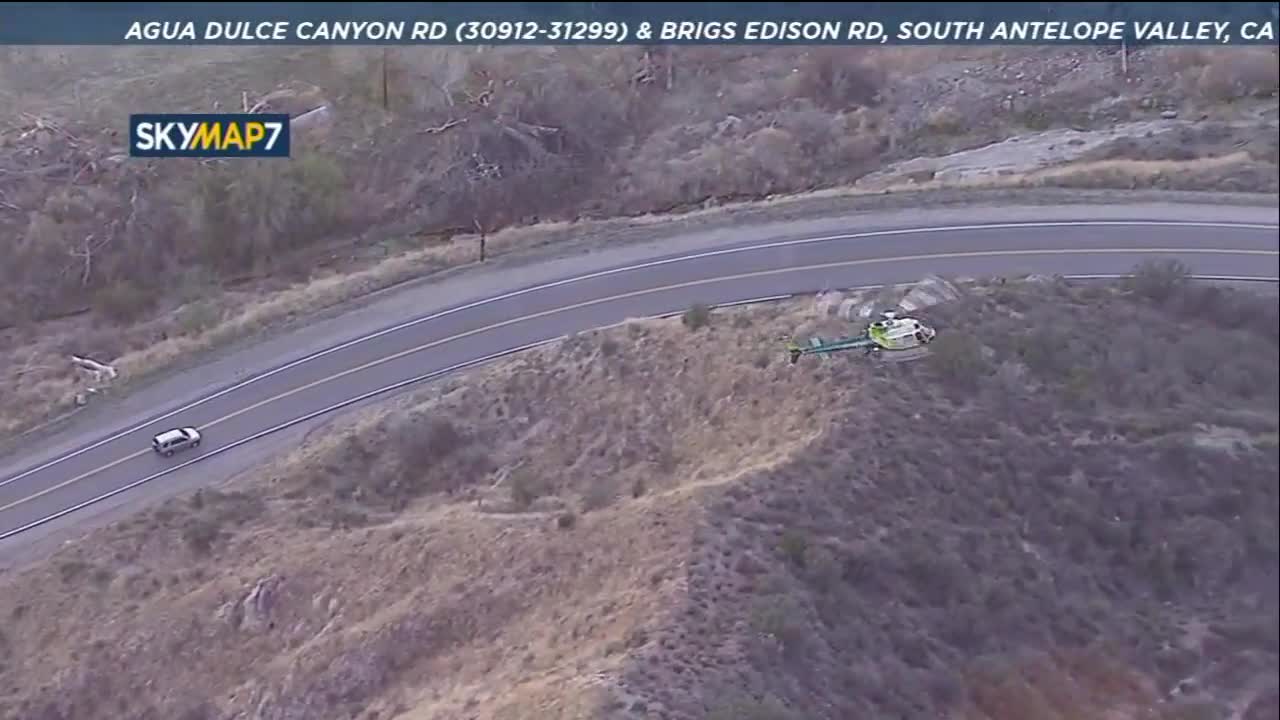 Police pursuit near Palmdale, Claif.