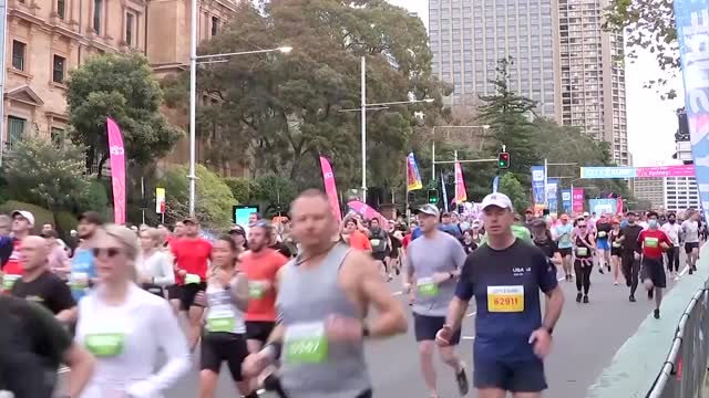 Watch 60,000 runners return to Sydney