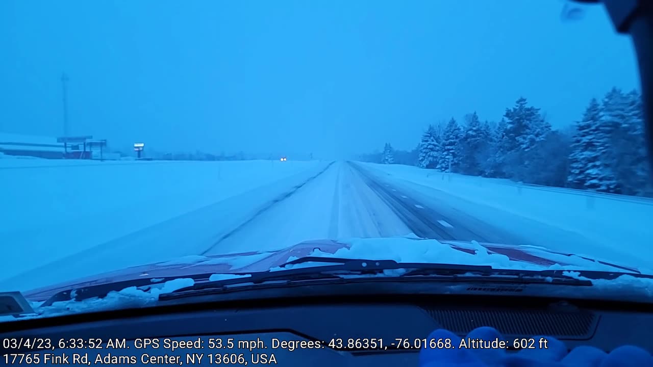 Relax While You Ride Along with me - Driving Through a Snowstorm in NY!